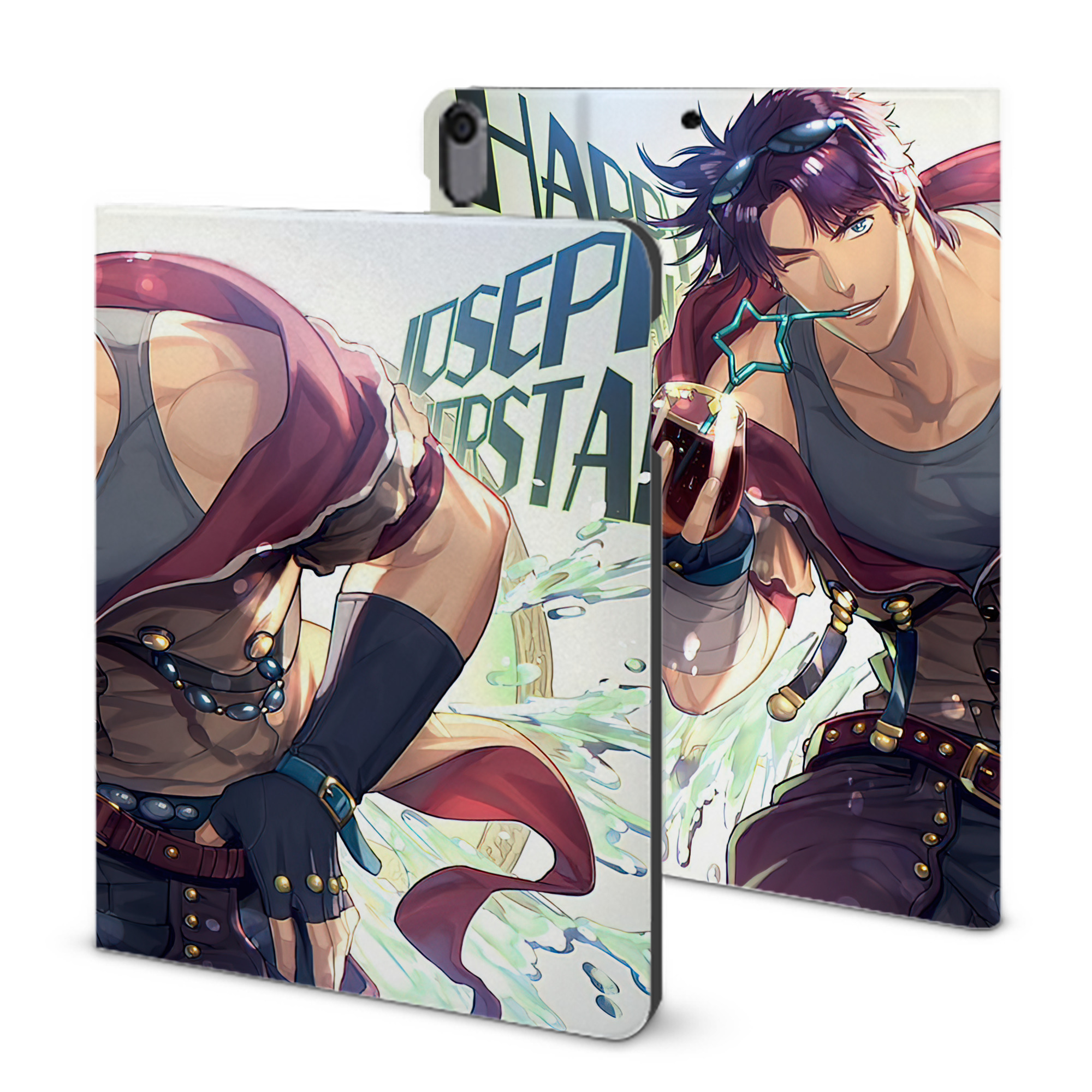 （画像用） ジョジョの奇妙な冒険 JoJo's Bizarre Adventure IPad ケース ブック型 PUレザー TPU 耐衝撃 軽量 薄型 ペン収納なし 全面保護 IPad 各モデル対応